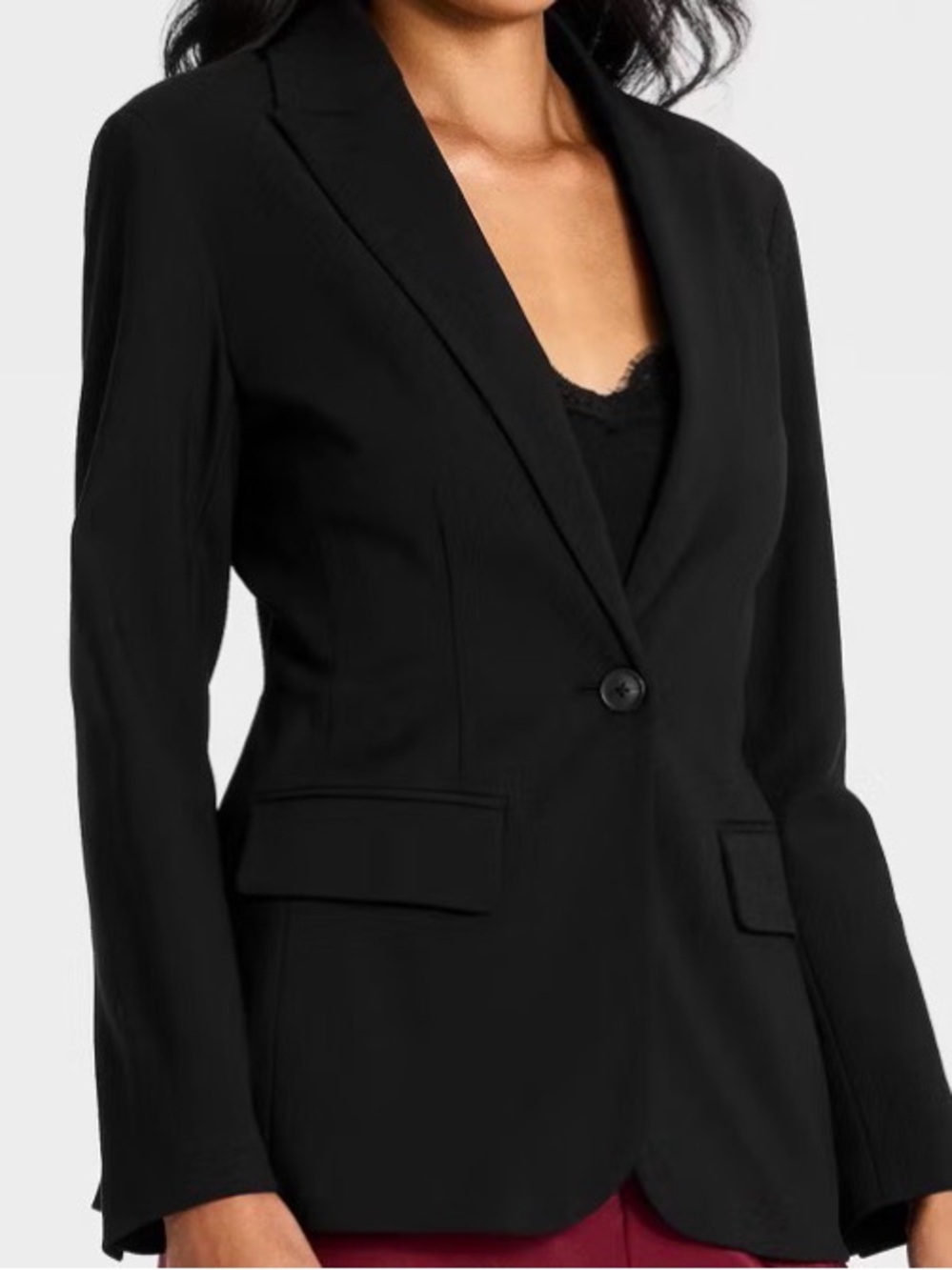 a new day Black Single-Button Notch Women's Blazer small